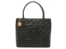 CHANEL シャネル 復刻トート ブラック/GP キャビア 【471】 の