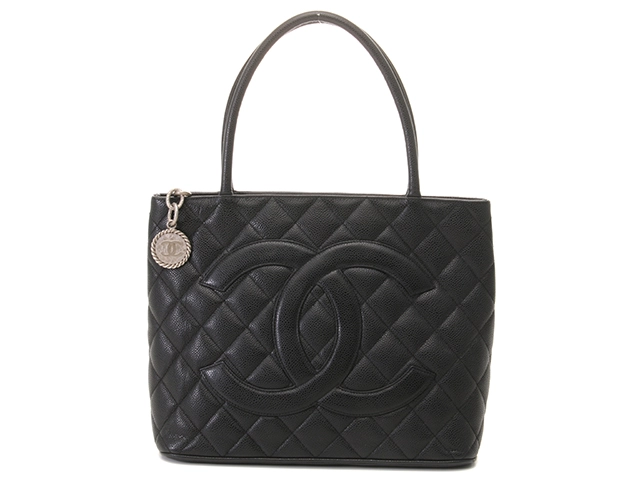 CHANEL シャネル 復刻トート ブラック/SV キャビア A01804【430