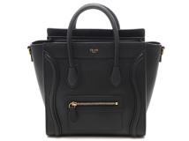 CELINE　ラゲージ ナノショッパー ブラック レザー【431】2148103830280