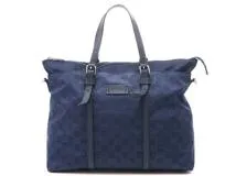 GUCCI　グッチ　GGナイロン　2WAYバッグ　ネイビー　【436】　2148103830389