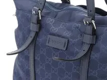 GUCCI　グッチ　GGナイロン　2WAYバッグ　ネイビー　【436】　2148103830389