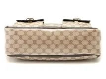 GUCCI　グッチ　GGクリスタル　トートバッグ　268639　ダークブラウン/ベージュ PVC/レサー【430】2148103830471