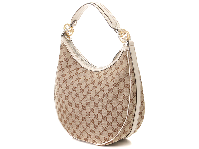 GUCCI グッチ GGワンショルダーバッグ ベージュ/アイボリー キャンバス 