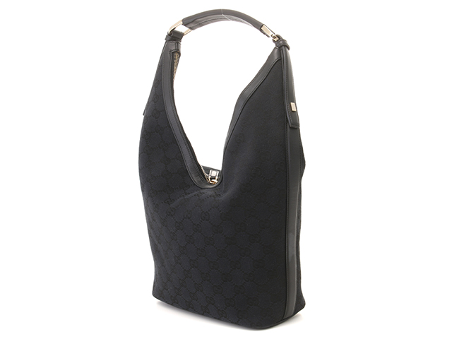 GUCCI グッチ GGワンショルダーバッグ キャンバス/レザー ブラック 001 