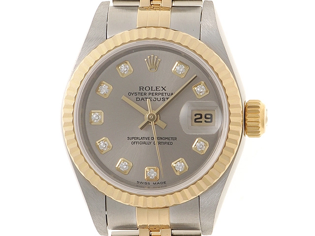 Y番 ROLEX ロレックス デイトジャスト 79173G シルバー SS/YG