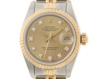 ROLEX　ロレックス　デイトジャスト　69173G　自動巻き　E番　1990年頃　11Pダイヤ　レディース　YG/SS　イエローゴールド/ステンレス　2148103831041【207】