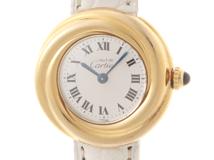 Cartier　カルティエ　マストトリニティ　ヴェルメイユ　W1010644　ホワイト文字盤/白い革ベルト【471】N    2148103831058
