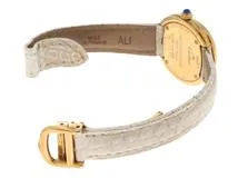 Cartier　カルティエ　マストトリニティ　ヴェルメイユ　W1010644　ホワイト文字盤/白い革ベルト【471】N    2148103831058