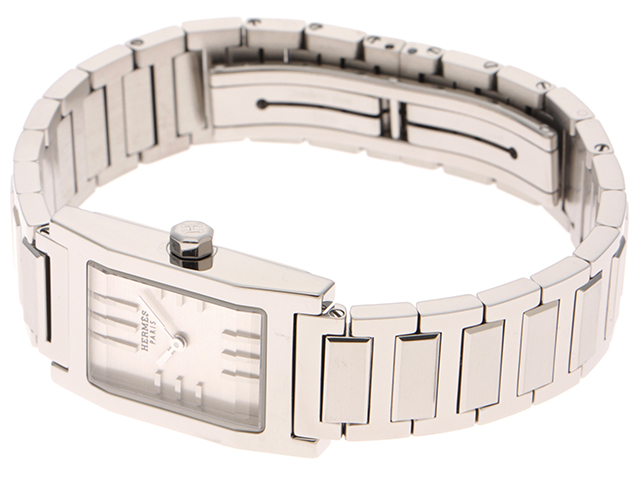 HERMES エルメス タンデム TA1.210 SS 女性用クオーツ時計【473】 の