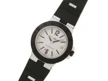 BVLGARI ブルガリ アルミニウム AL38TA アルミニウム/ラバーベルト シルバー文字盤 自動巻き オートマチック  【460】2148103831256