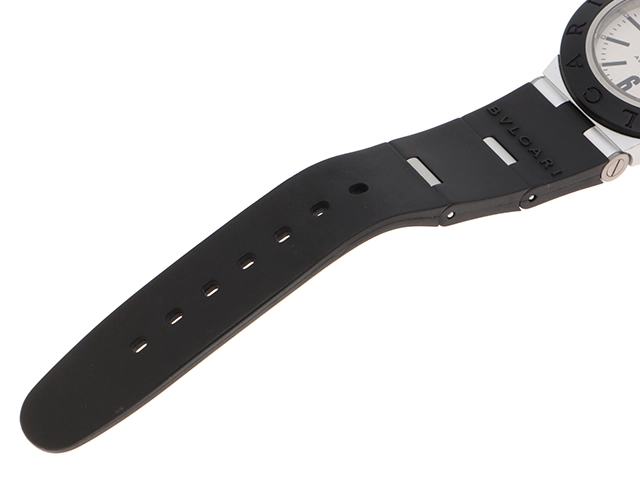 BVLGARI ブルガリ アルミニウム AL38TA アルミニウム/ラバーベルト シルバー文字盤 自動巻き オートマチック  【460】2148103831256
