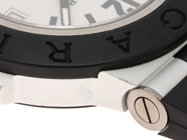 BVLGARI ブルガリ アルミニウム AL38TA アルミニウム/ラバーベルト