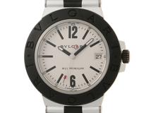 BVLGARI ブルガリ アルミニウム AL38TA シルバー文字盤 自動巻き  【432】
