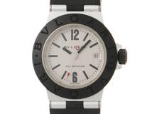 BVLGARI     ブルガリ　　アルミニウム　　AL29TA　　シルバー　　ラバー　　クオーツ　　レディース　　【436】　　2148103831270
