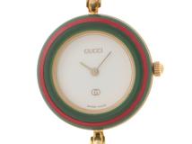 GUCCI　グッチ　チェンジベゼルウォッチ　1100-L　ホワイト文字盤　レディース【471】IK