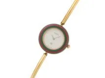 GUCCI　グッチ　チェンジベゼルウォッチ　1100-L　ホワイト文字盤　レディース【471】IK