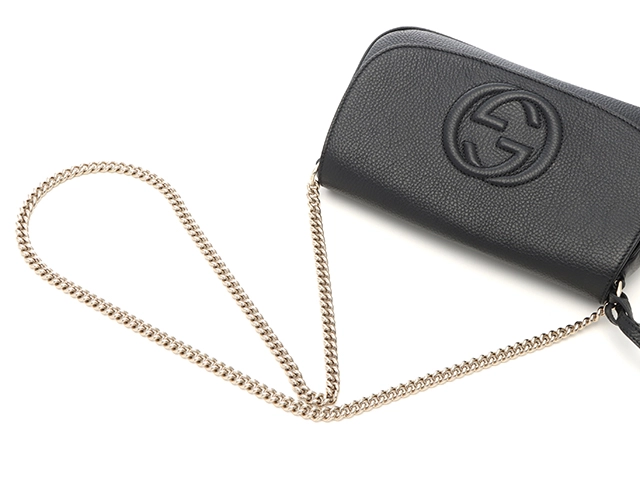 GUCCI　グッチ　ソーホー チェーンショルダーバッグ 　ブラック 　レザー　536224【431】2148103831607