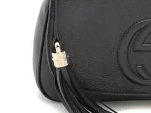 GUCCI　グッチ　ソーホー チェーンショルダーバッグ 　ブラック 　レザー　536224【431】2148103831607
