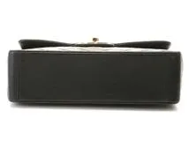 CHANEL　シャネル　デカマトラッセ34　ショルダーバッグ　ブラック　ラムスキン　ゴールド金具　【471】L