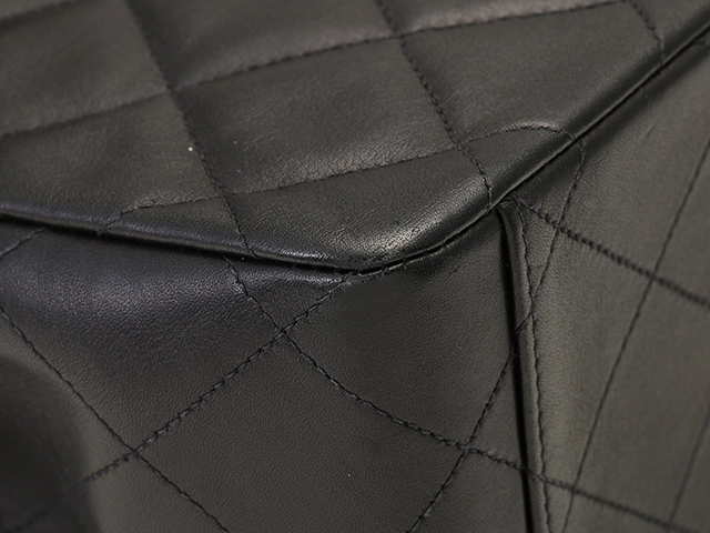 CHANEL シャネル デカマトラッセ34 ショルダーバッグ ブラック ラムスキン ゴールド金具 【471】L