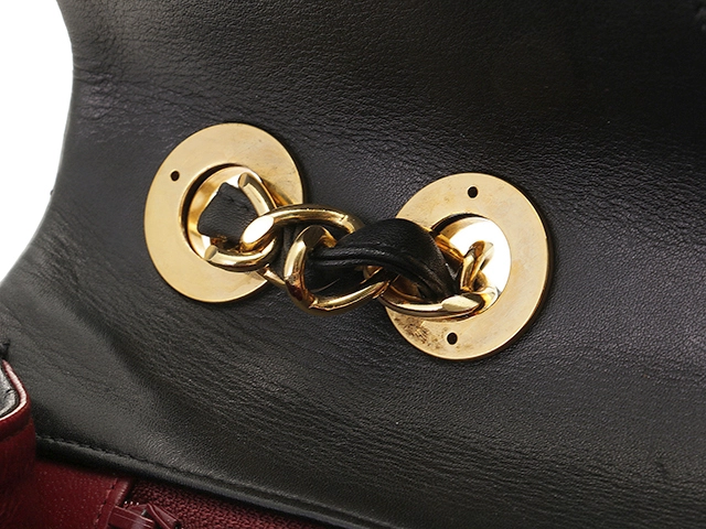 CHANEL シャネル デカマトラッセ34 ショルダーバッグ ブラック ラムスキン ゴールド金具 【471】L