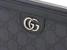 GUCCI　グッチ　ラウンド長財布　オフディア　GGジップアラウンド　ネイビー系【472】YI