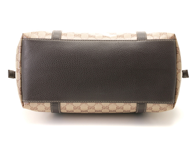 GUCCI グッチ GGクリスタル ハンドバッグ ベージュ／ダーク