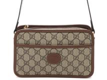 GUCCI　グッチ　インターロッキングG GGスプリームミニバッグ ベージュ/ブラウン　658572【431】2148103831980