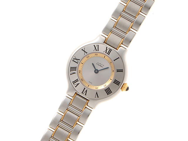 Cartier カルティエ マスト21 W10075R6 GP/SS シルバー文字盤