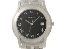 GUCCI グッチ Gクラス 5500M SS ステンレススチール ブラックローマ文字盤 クォーツ 【460】2148103832307