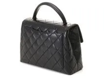 CHANEL シャネル マトラッセトップ ハンドルバッグ ブラック