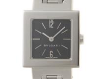 BVLGARI   ブルガリ  クアドラート　SQ22SS S   ブラック文字盤　ステンレススチール　クオーツ　レディース時計　2148103832871【207】
