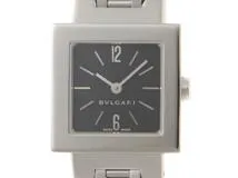 BVLGARI   ブルガリ  クアドラート　SQ22SS S   ブラック文字盤　ステンレススチール　クオーツ　レディース時計　2148103832871【207】