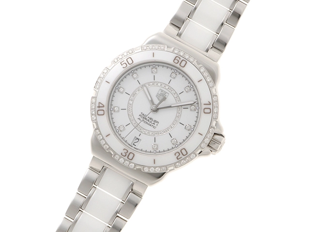 TAG HEUER　タグホイヤー　腕時計　フォーミュラ1　WAU2213.BA0861　ダイヤベゼル　ダイヤ11P　自動巻き　ホワイト文字盤　レディース　433