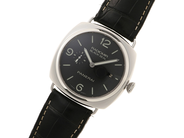 PANERAI　パネライ　時計　ラジオミール　ブラックシール　3デイズ　PAM00388/OP6848　メンズ　自動巻き　SS/レザー　黒文字盤【431】2148103832963