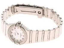 OMEGA オメガ 腕時計 コンステレーション マイチョイス ミニ アイリス 1465.79.00 ダイヤモンドベゼル 12P宝石シェル文字盤 クォーツ【472】SJ