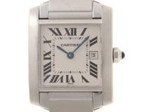 Cartier カルティエ 男女兼用 クオーツ タンクフランセーズMM W51011Q3 ホワイト文字盤 SS【472】HK