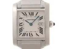 Cartier カルティエ 男女兼用 クオーツ タンクフランセーズMM W51011Q3 ホワイト文字盤 SS【472】HK