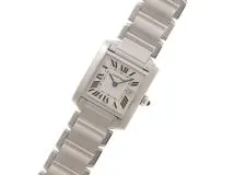 Cartier カルティエ 男女兼用 クオーツ タンクフランセーズMM W51011Q3 ホワイト文字盤 SS【472】HK
