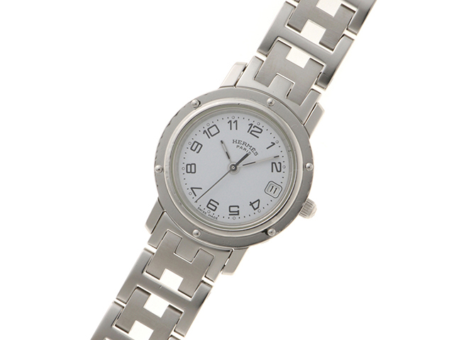 HERMES クリッパー CL4.210 SS ステンレススチール ホワイト