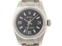 2012年6月　ROLEX　ロレックス　オイスター パーペチュアル　ステンレススチール　ブラック文字盤　自動巻き　176200　【437】