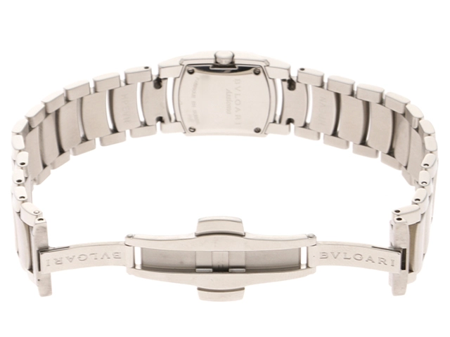 BVLGARI ブルガリ アショーマ ダイヤベゼル AA26S  SS ステンレススチール ブラック文字盤 クォーツ 【460】2148103833649