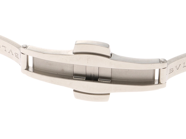 BVLGARI ブルガリ アショーマ ダイヤベゼル AA26S  SS ステンレススチール ブラック文字盤 クォーツ 【460】2148103833649