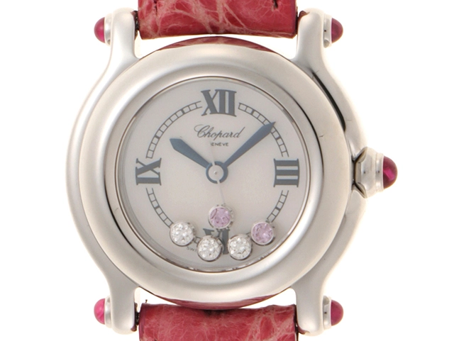 Chopard　ショパール　ハッピースポーツ　ムービング3PD/2PPS　27/8245-21　クォーツ　レディース　腕時計（2148103833854）【200】C