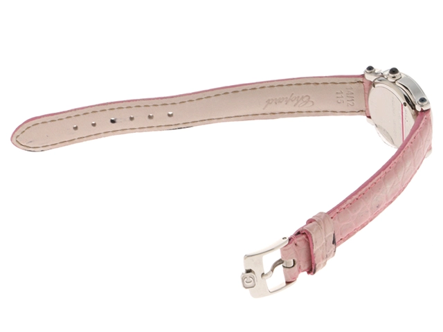 Chopard ショパール ハッピースポーツ ムービング 27/8245-23 SS ステンレススチール レザーベルト シェル 3Pダイヤモンド 1Pハートピンクサファイヤ クォーツ 【460】2148103833892