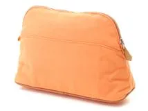 HERMES　エルメス　小物　ポーチ　ボリードポーチＭＭ　ライトオレンジ/ＳＶ　キャンバス　2148103833939【432】