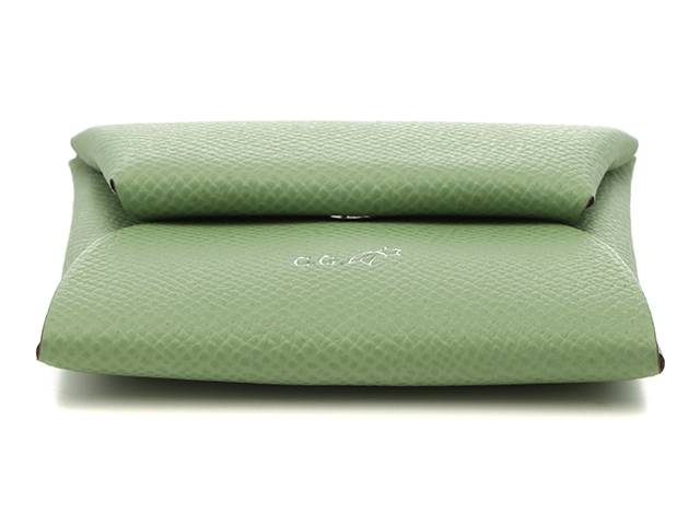 HERMES 　エルメス　コインケース　バスティア 　 ヴェールクリケット　ナタ　 ヴォーエプソン パーソナルオーダー　イニシャル(G・G)あり　U刻印【472】AH