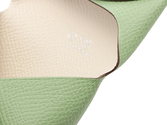 HERMES 　エルメス　コインケース　バスティア 　 ヴェールクリケット　ナタ　 ヴォーエプソン パーソナルオーダー　イニシャル(G・G)あり　U刻印【472】AH