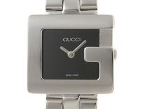 GUCCI　グッチ　3600L　ステンレス　ブラック文字盤　女性用クオーツ時計【473】