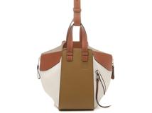 LOEWE　ロエベ　ハンモックバッグ スモール ブラウン/ホワイト カーフ　【432】　【2148103834912】